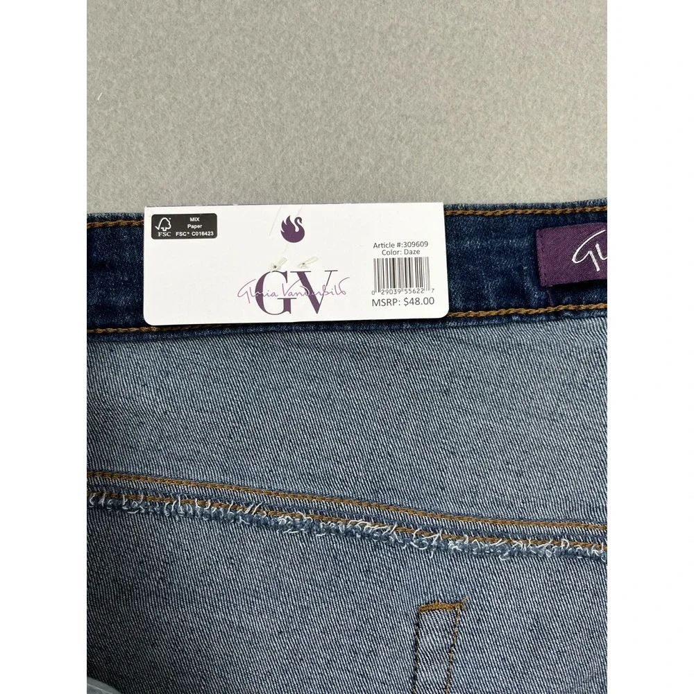 Gloria Vanderbilt Amanda 2.0 Slim Leg Jeans Women's 24W Dark Wash NWT Plus - Picture 4 of 9